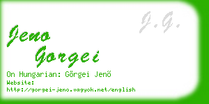 jeno gorgei business card